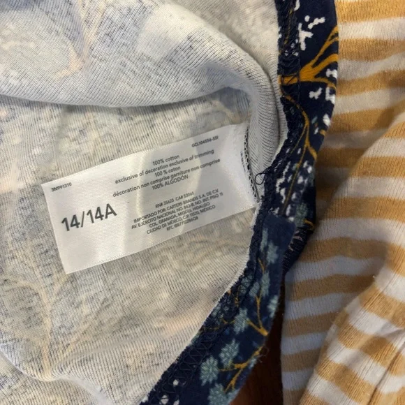 Carter’s sz 14 Pajama set- 2 tops /2 bottoms - Picture 6 of 7